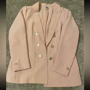 Anne Klein Blush Double-Breasted Blazer
